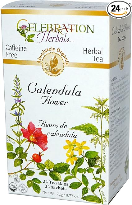 Calendula Flowers Organic Tea Bags by Celebration Herbals