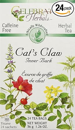 Cat's Claw Inner Bark Wildcrafted Tea Bags by Celebration Herbals