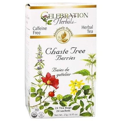 Chaste Tree Berries Organic Tea Bags by Celebration Herbals