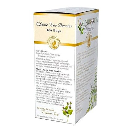 Chaste Tree Berries Organic Tea Bags by Celebration Herbals