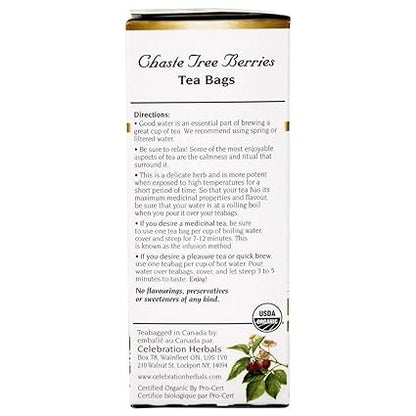 Chaste Tree Berries Organic Tea Bags by Celebration Herbals