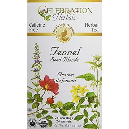 Blonde Fennel Seed Organic Tea Bags by Celebration Herbals