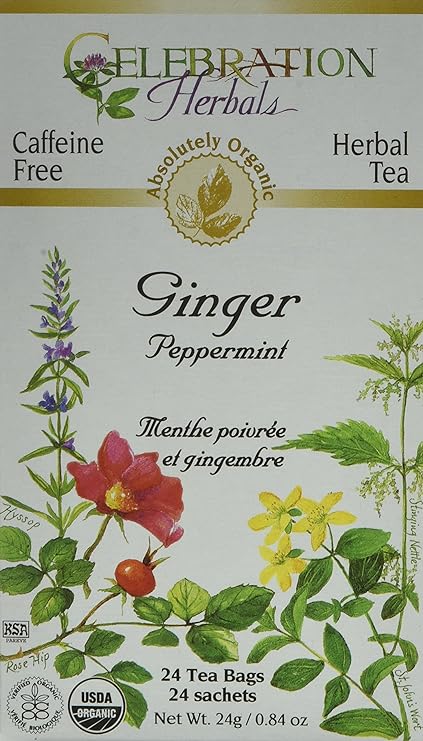 Ginger Peppermint Organic Tea Bags by Celebration Herbals