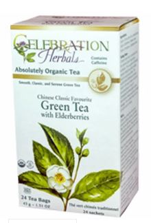 Green Tea with Elderberries Organic Tea by Celebration Herbals