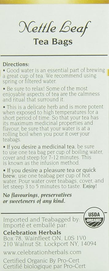Nettle Leaf Organic Tea by Celebration Herbals