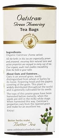 Green Oatstraw Flower Organic Tea by Celebration Herbals