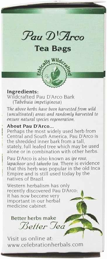 Pau D'Arco Organic Tea by Celebration Herbals
