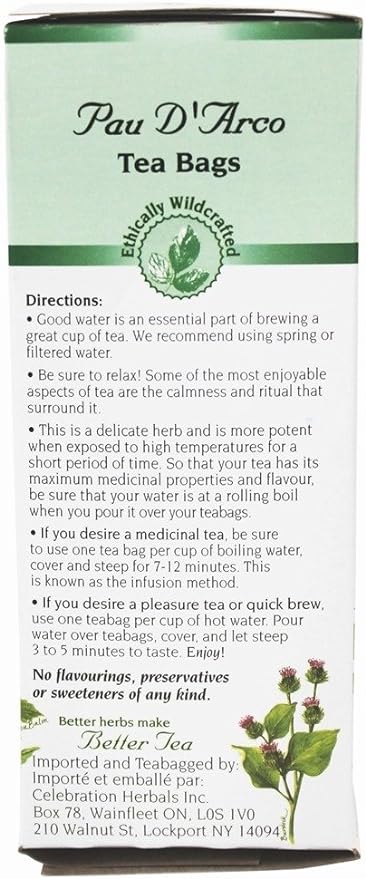 Pau D'Arco Organic Tea by Celebration Herbals