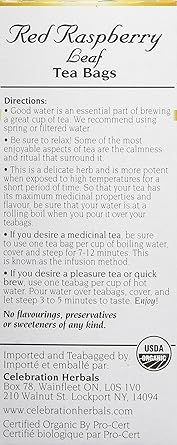 Red Raspberry Leaf Organic Tea by Celebration Herbals