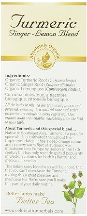Turmeric Blend Organic Tea by Celebration Herbals
