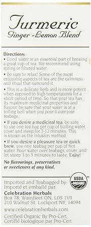 Turmeric Blend Organic Tea by Celebration Herbals