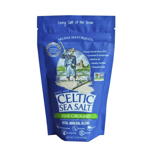 Celtic Sea Salt Fine Ground 1/2lb by Selina Naturally