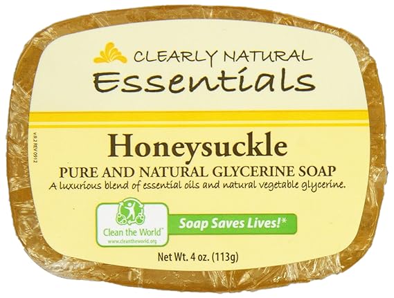 Glycerine Bar Soap Honeysuckle by Clearly Natural