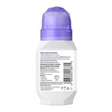 Lavender & White Tea Crystal Roll On Deoderant by Crystal Body