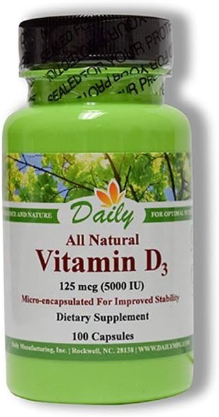 Vitamin D3 5000iu Capsules by Daily