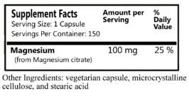 Magnesium Citrate 100mg Capsules by Daily