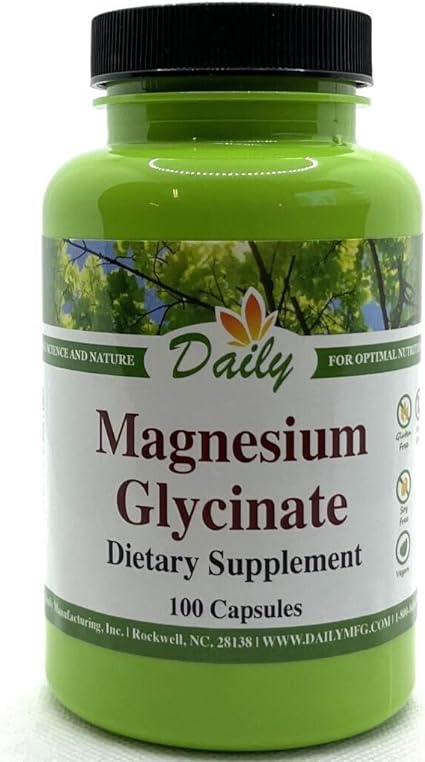 Magnesium Glycinate 200mg Capsules by Daily