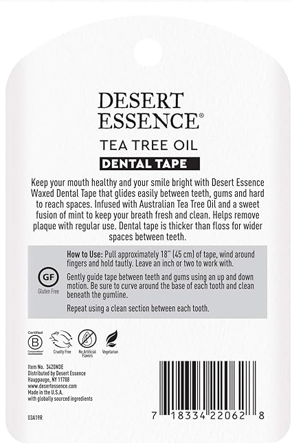 Waxed Dental Tape Tea Tree by Desert Essence