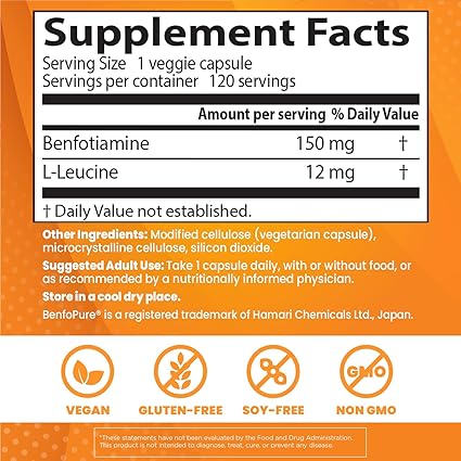 Benfotiamine 150mg Capsules by Doctor's Best