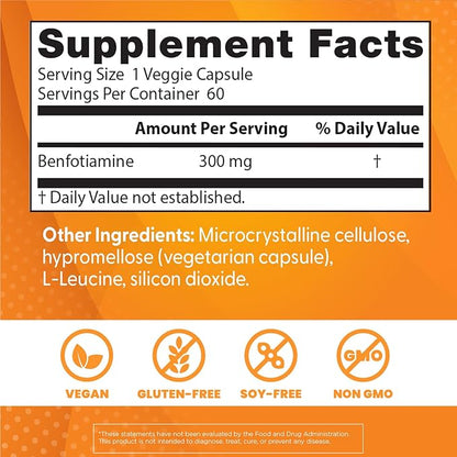 Benfotiamine 300mg Capsules by Doctor's Best