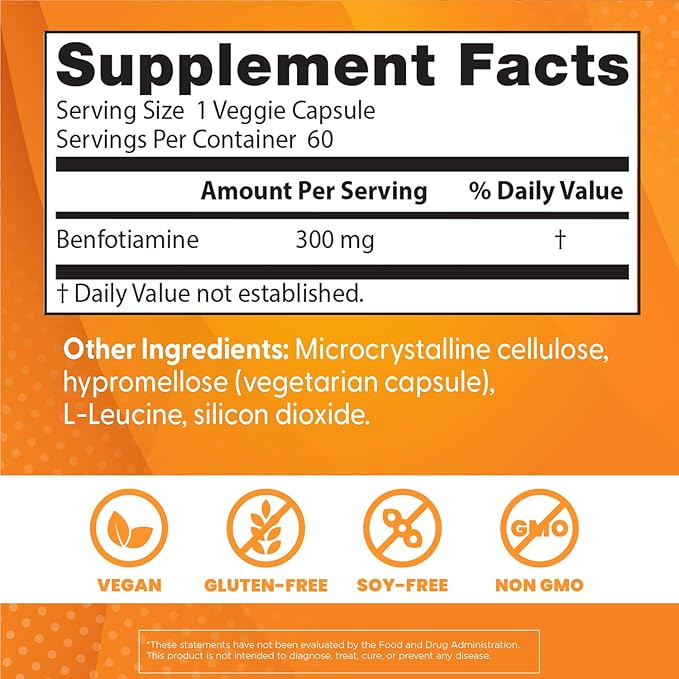 Benfotiamine 300mg Capsules by Doctor's Best