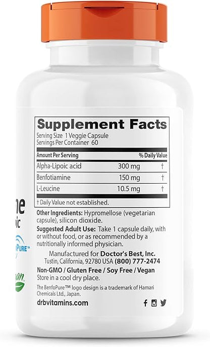 Benfotiamine & Alpha Lipoic Acid Capsules by Doctor's Best