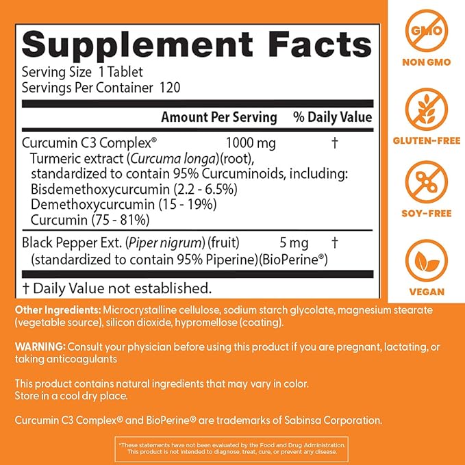 Curcumin C3 Complex Tablets by Doctor's Best