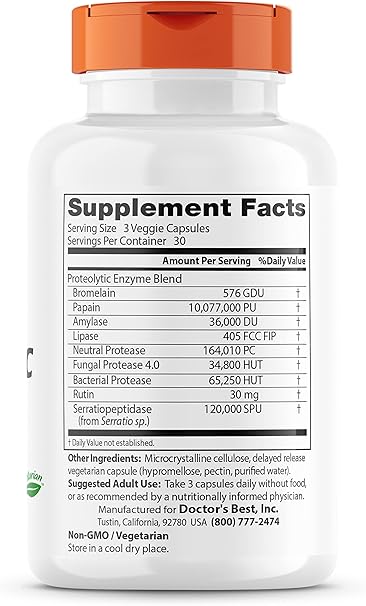 Proteolytic Enzyme Capsules by Doctor's Best