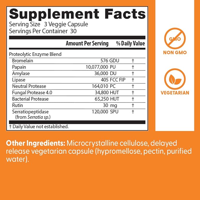 Proteolytic Enzyme Capsules by Doctor's Best