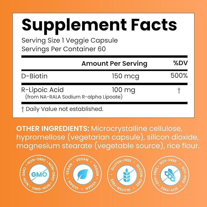 R-Lipoic Acid 100mg Capsules by Doctor's Best