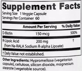 R-Lipoic Acid 200mg Capsules by Doctor's Best