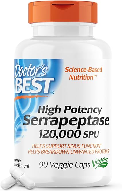 Serrapeptase 120,000 SPU Capsules by Doctor's Best