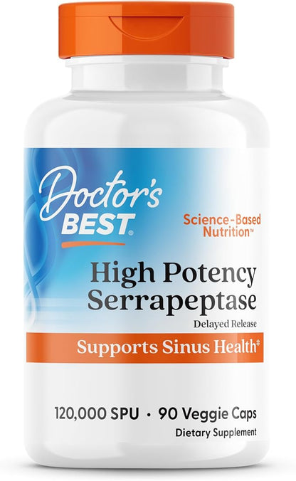Serrapeptase 120,000 SPU Capsules by Doctor's Best