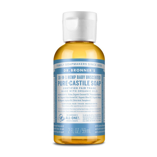 Pure-Castile Liquid Soap Baby Unscented 2oz by Dr. Bronner’s