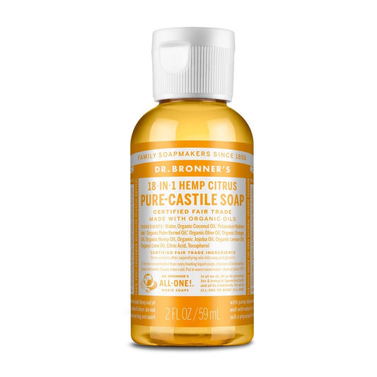 Pure-Castile Liquid Soap Citrus 2oz by Dr. Bronner’s