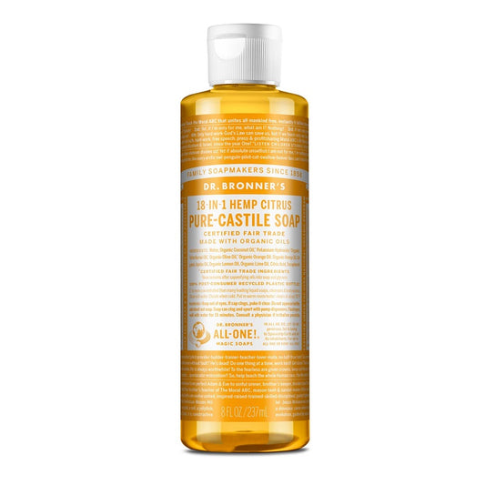 Pure-Castile Liquid Soap Citrus 8oz by Dr. Bronner’s