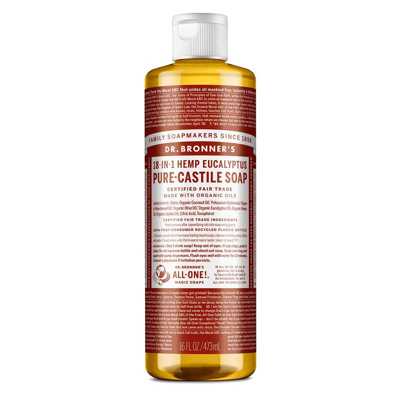 Pure-Castile Liquid Soap Eucalyptus 16oz by Dr. Bronner’s
