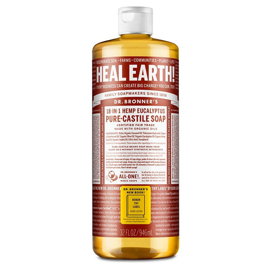 Pure-Castile Liquid Soap Eucalyptus 32oz by Dr. Bronner’s