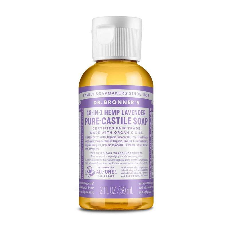 Pure-Castile Liquid Soap Lavender 2oz by Dr. Bronner’s