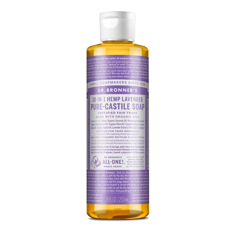 Pure-Castile Liquid Soap Lavender 8oz by Dr. Bronner’s