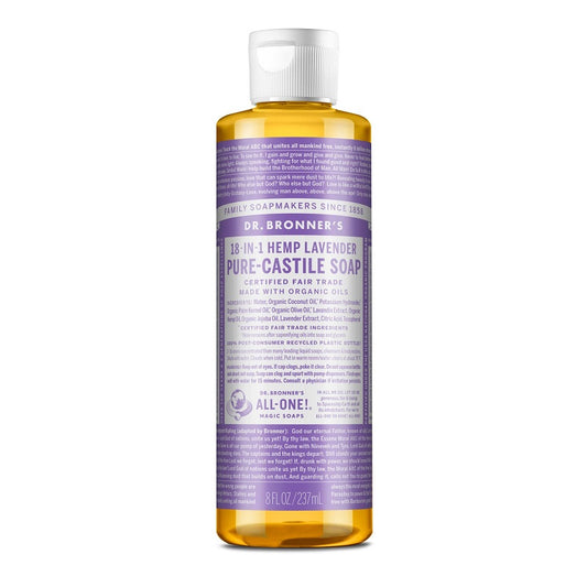 Pure-Castile Liquid Soap Lavender 8oz by Dr. Bronner’s