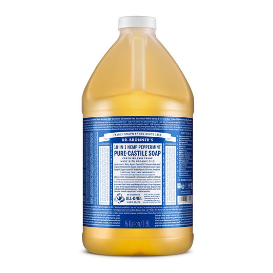 Pure-Castile Liquid Soap Peppermint 64oz by Dr. Bronner’s