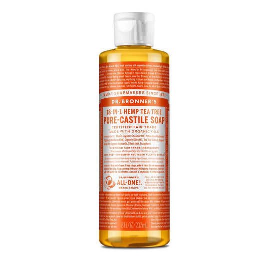 Pure-Castile Liquid Soap Tea Tree 8oz by Dr. Bronner’s