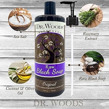 Raw Black Soap Original Liquid by Dr Woods