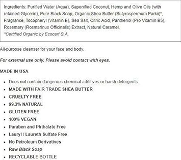 Black Soap Liquid with Shea Butter by Dr Woods