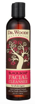 Black Soap Facial Cleanser with Shea Butter by Dr Woods