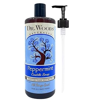 Liquid Peppermint Castille Soap by Dr Woods