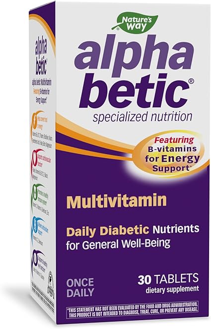 Alpha Betic Multivitamin Tablets for Diabetics by Nature's Way