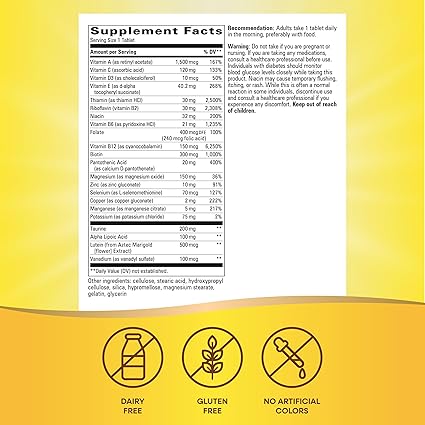 Alpha Betic Multivitamin Tablets for Diabetics by Nature's Way