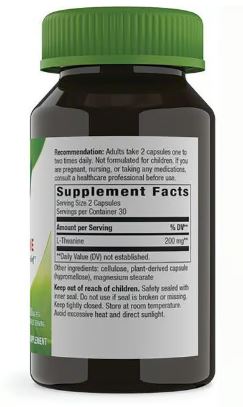 L-Theanine 200mg Capsules by Nature's Way